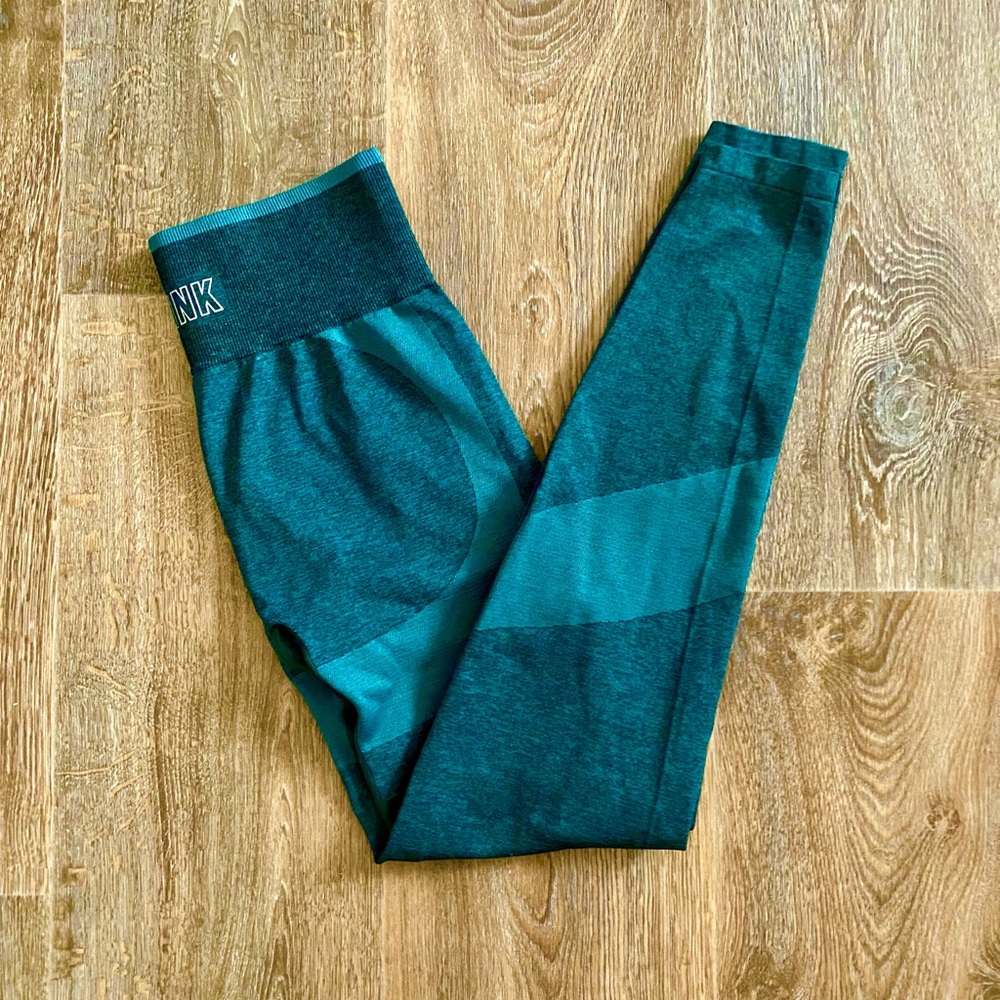PINK seamless active wear leggings green
